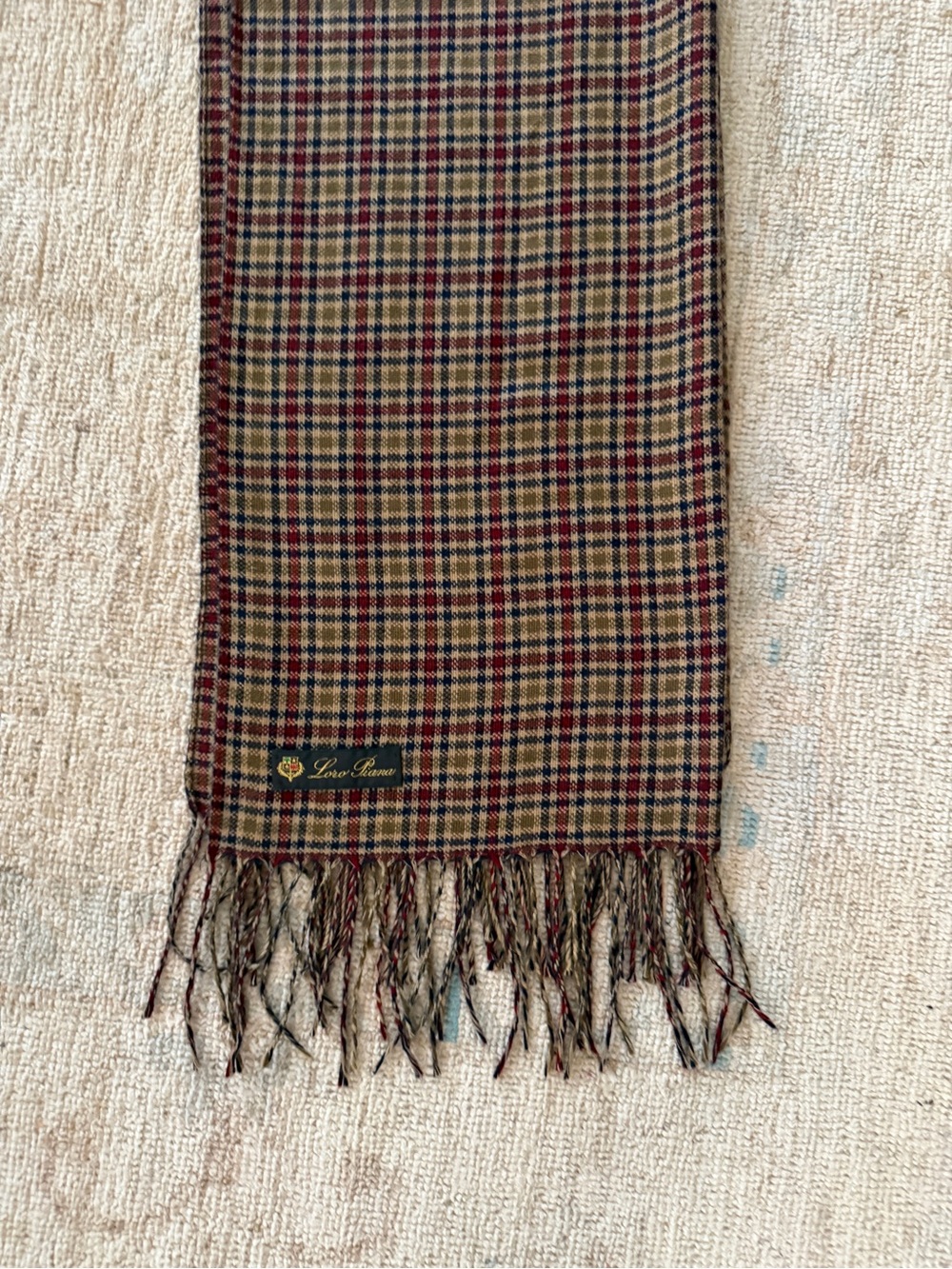 Loro Piana Plaid Cashmere Scarf